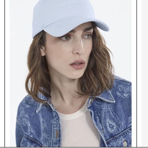 The Kooples Light Blue Logo Print Baseball cap hat NWT main image 4